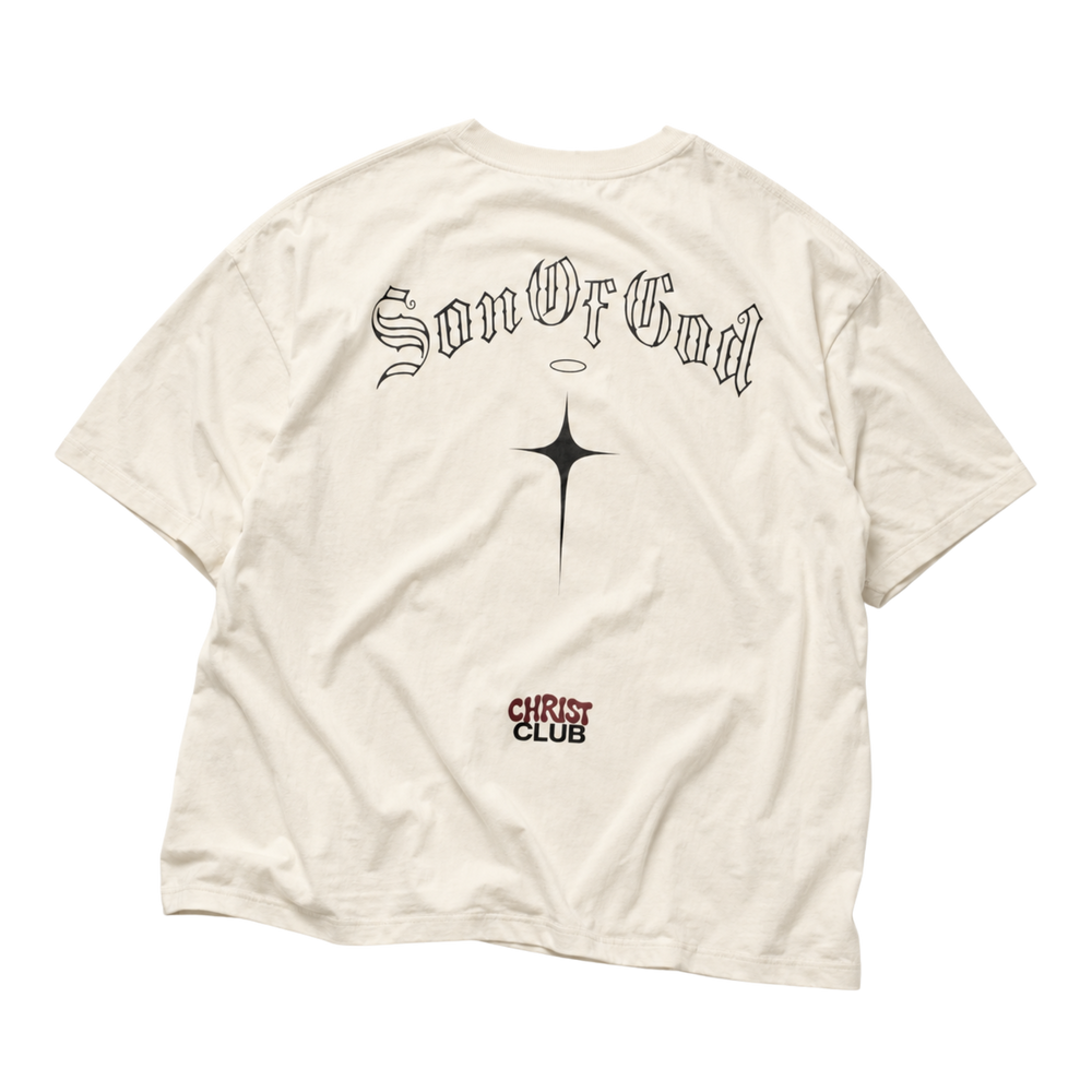 Son of God Graphic Tee — Christian Faith Back Print Oversized Boxy T‑Shirt