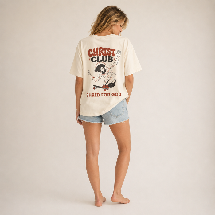 Copy of God's Plan Graphic Tee — Christian Faith Back Print Oversized Boxy T‑Shirt